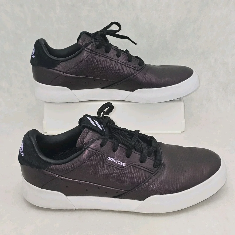 EUC Adidas Women's Adicross Retro Golf Shoe Black/Magic Lilac Sz EU 38½ / US 7